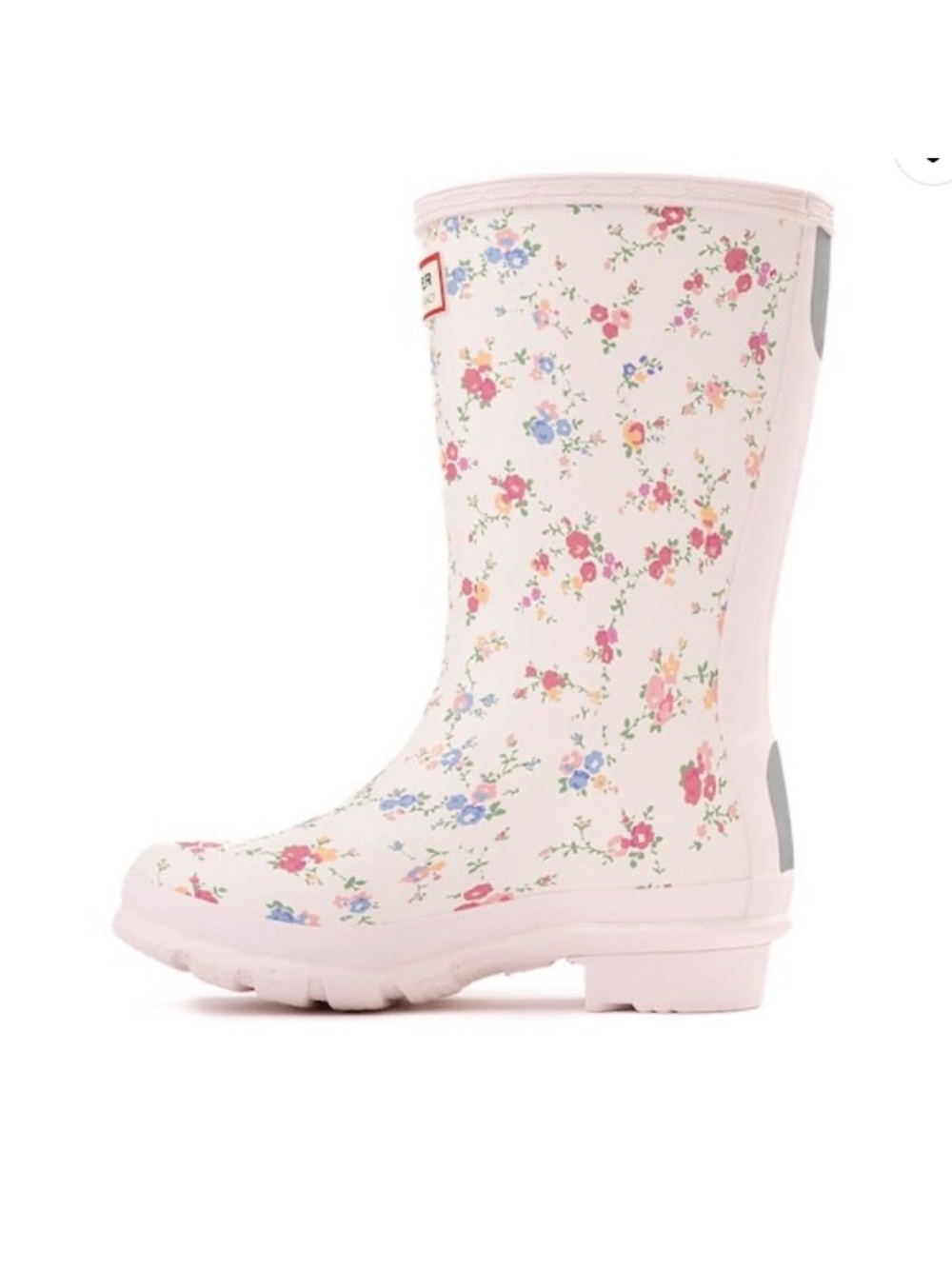 Hunter x Loveshackfancy Floral Patterned Rain Boots White, Pink, Blue - Picture 9 of 16